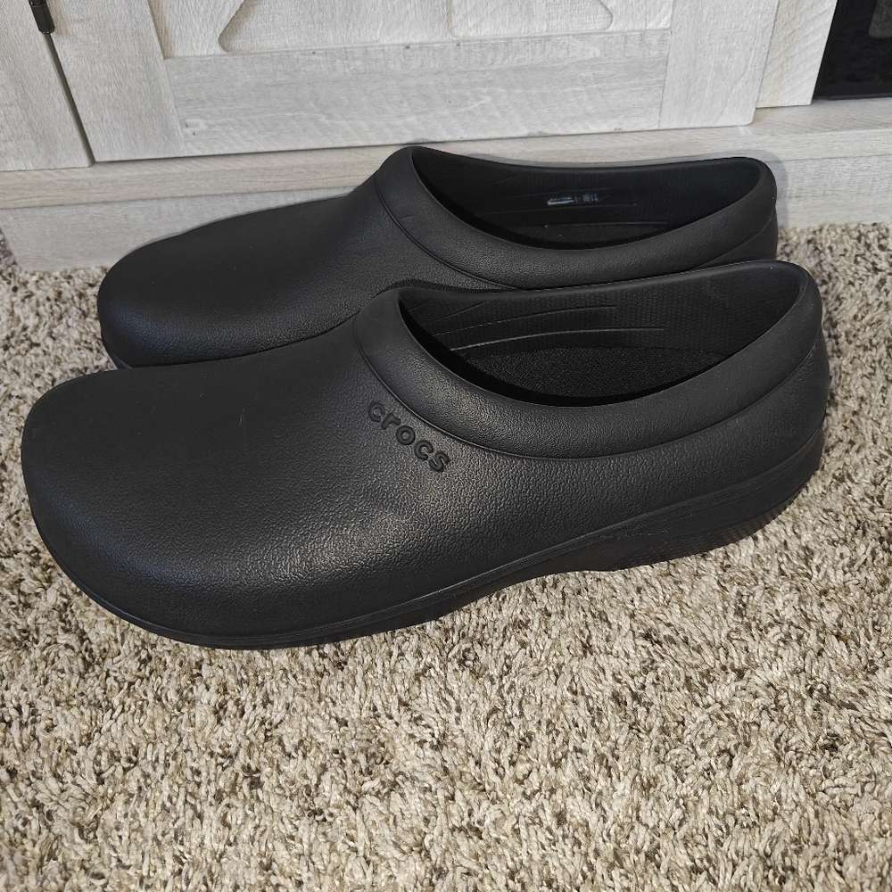 Crocs Unisex Adult On The Clock Work Slip On Clogs Size Mens 12 - Picture 7 of 8